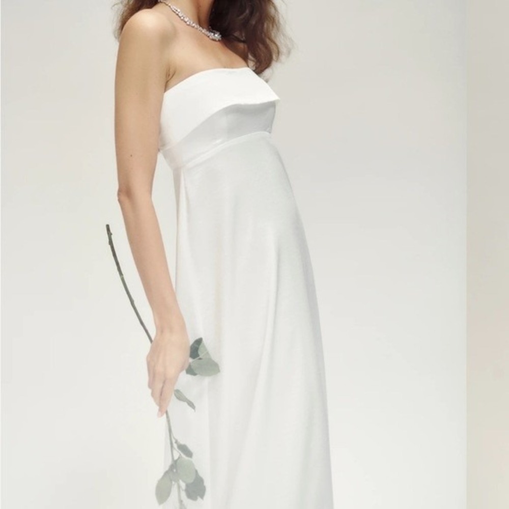 Reformation Coreopsis Dress Strapless Ivory White Size 6 NEW Bridal Wedding‎